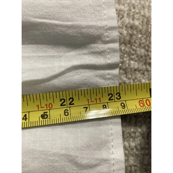 Zesica Women's White Tie Front Hidden Button Wide Collar Long Sleeve Top - SZ S - Picture 9 of 12